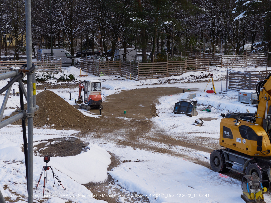 12.12.2022 - Baustelle an der Quiddestraße Haus für Kinder in Neuperlach